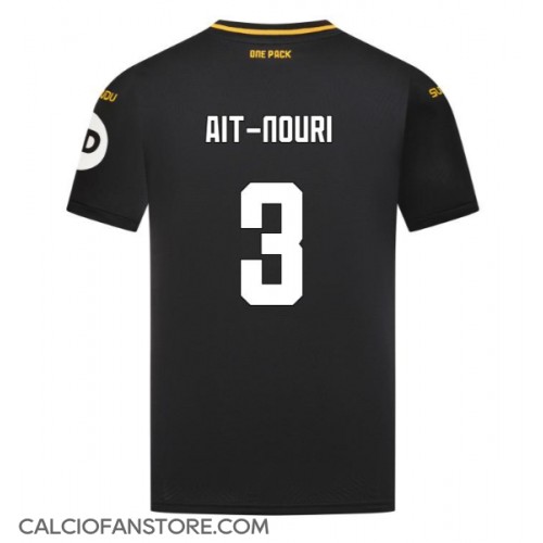 Maglia Calcio Wolves Rayan Ait-Nouri #3 Seconda Divisa 2024-25 Manica Corta